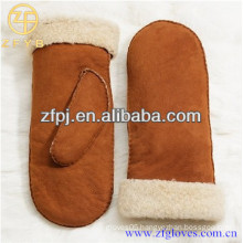 Customized fashion Warm Double Face Sheepskin Glove